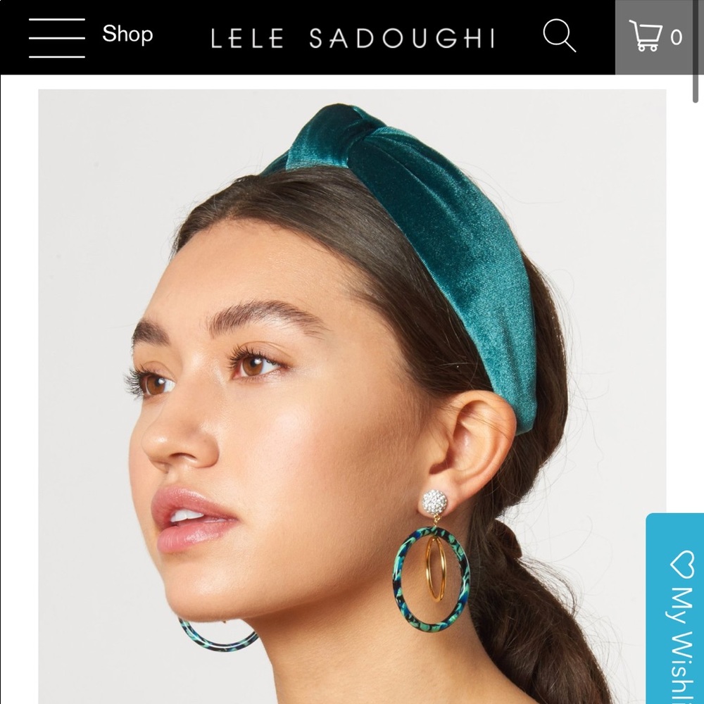 Lele Sadoughi Velvet Jade Headband